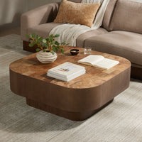 Blaine Burl Square Coffee Table