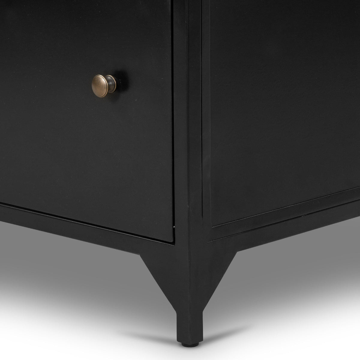 Bennett Large Black Storage Nightstand