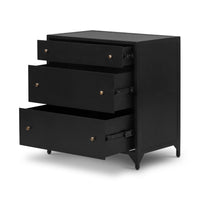 Bennett Large Black Storage Nightstand