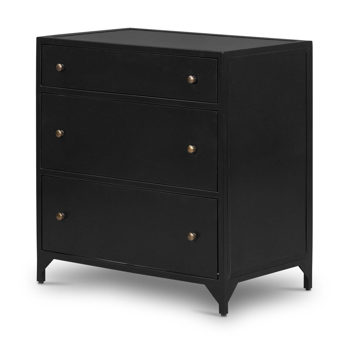 Bennett Large Black Storage Nightstand