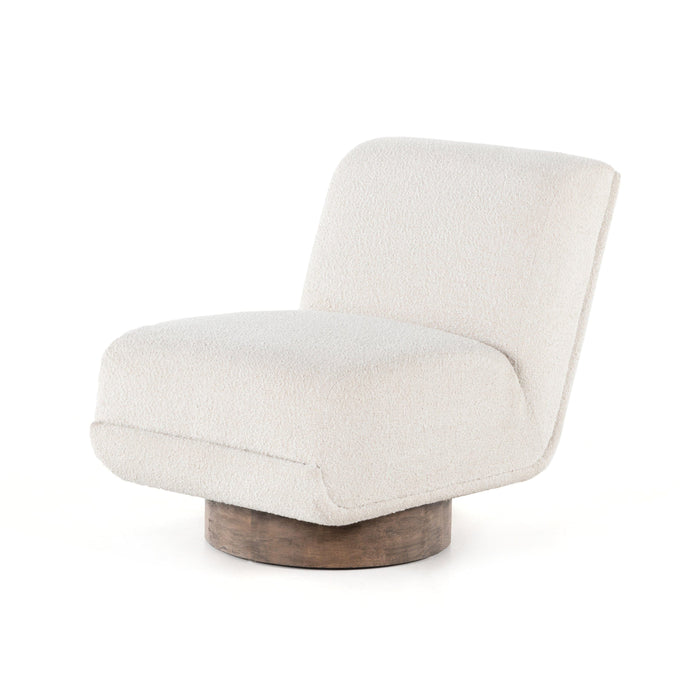 Blaine Cream Upholstered Swivel Chair