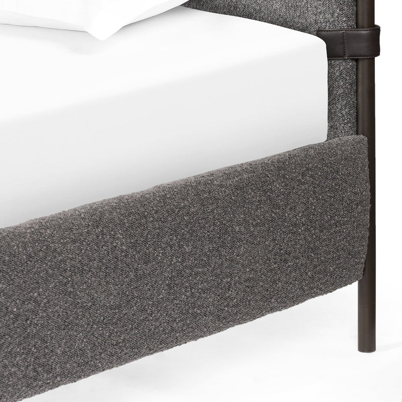Ainsley Charcoal Upholstered Bed
