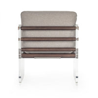 Chance Silver Upholstered & Acrylic Chair