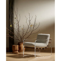 Chance Silver Upholstered & Acrylic Chair