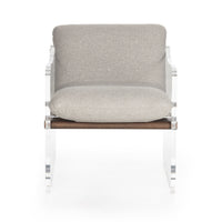 Chance Silver Upholstered & Acrylic Chair