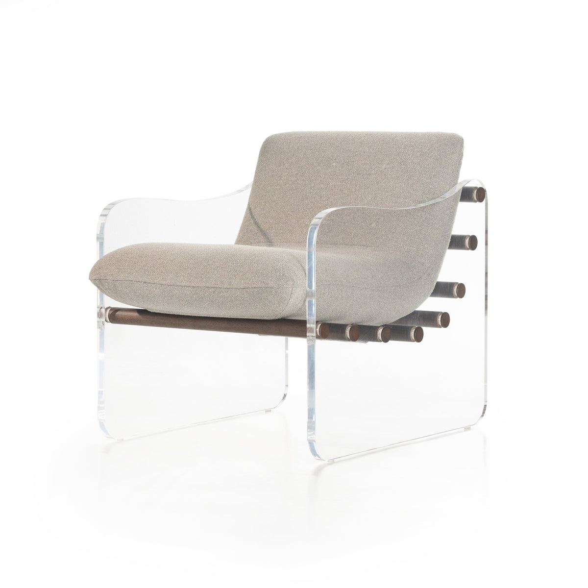 Chance Silver Upholstered & Acrylic Chair