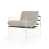 Chance Silver Upholstered & Acrylic Chair