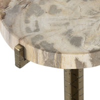 Jodie Petrified Wood Round Drink Table