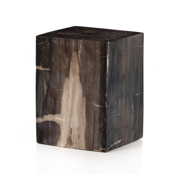 Caleb Petrified Wood End Table