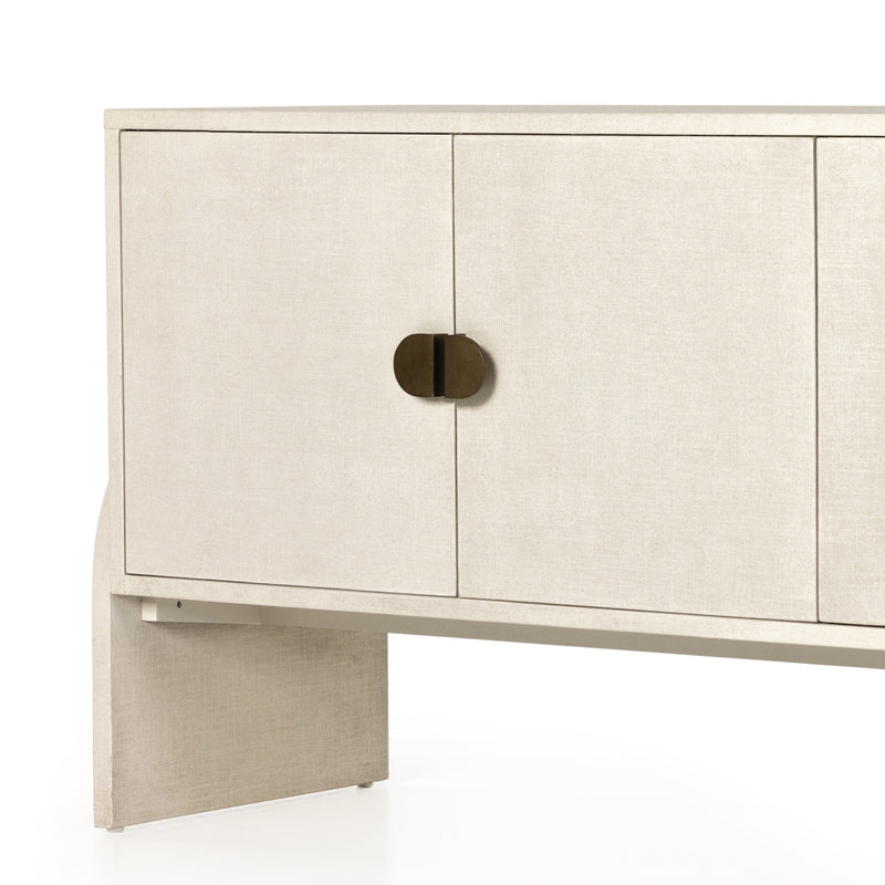 Creston Ivory Painted Linen Sideboard
