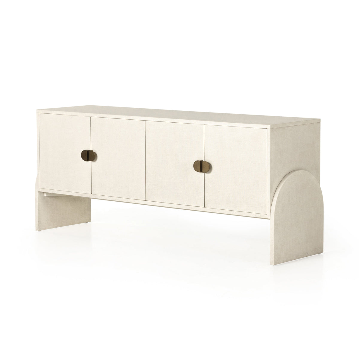 Creston Ivory Painted Linen Sideboard