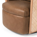 Millie Leather & Cane Swivel Chair