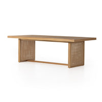 Merritt Natural Teak & Cane Outdoor Dining Table