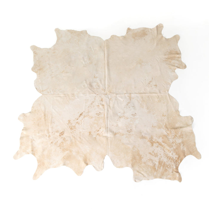 Ivory & Brown Modern Cowhide Rug 9x12