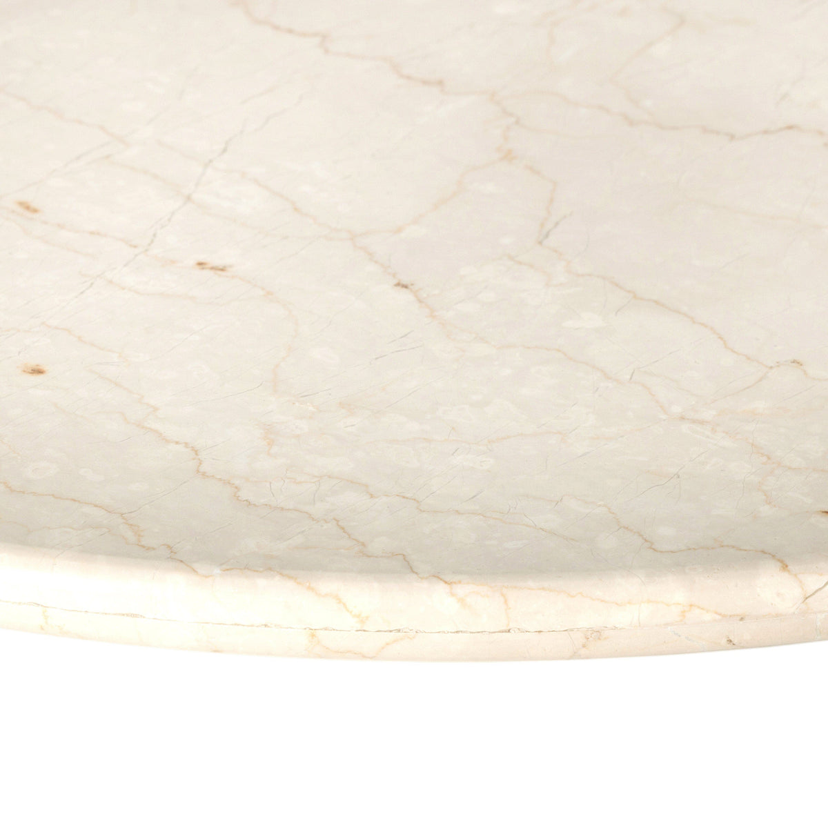 Baylor Cream Marble Oval Dining Table