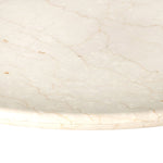 Baylor Cream Marble Oval Dining Table