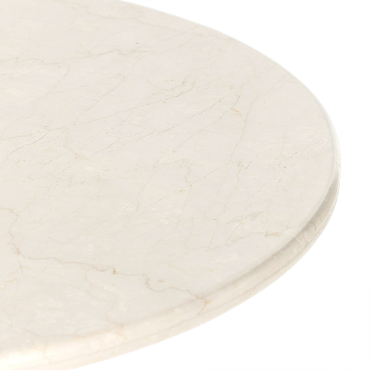 Baylor Cream Marble Oval Dining Table