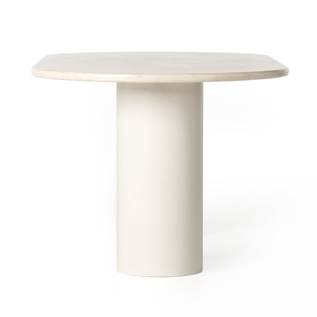 Baylor Cream Marble Oval Dining Table