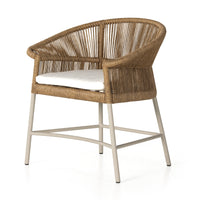 Isabel Caramel Rope Outdoor Dining Armchair