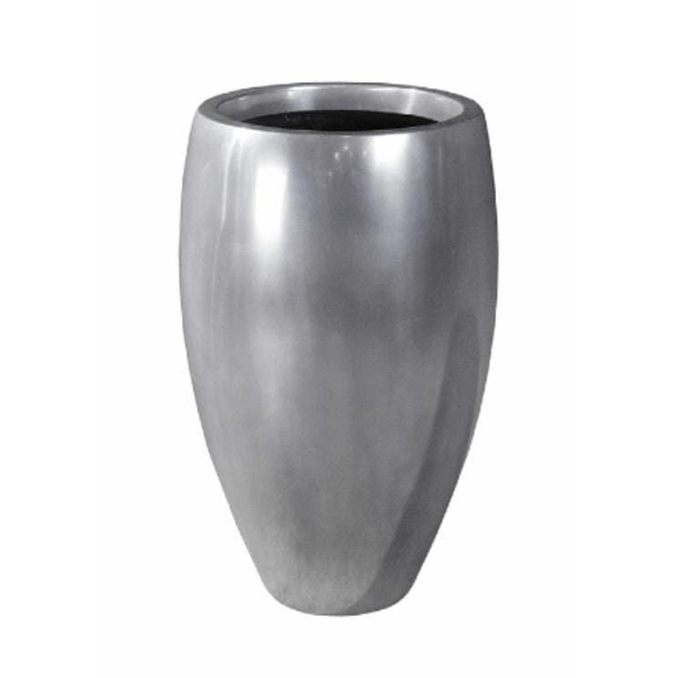 Classic Medium Polished Aluminum Planter