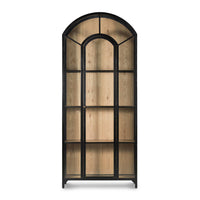 Bennett Black Oak Tall Arched Cabinet