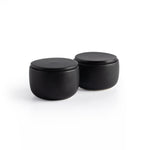 Nelson Matte Black Salt Jar, Set Of 2