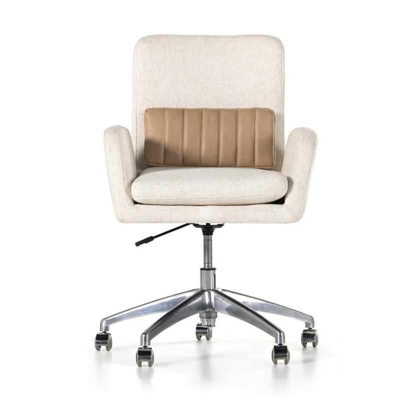 Laynie Off White Upholstered Desk Chair