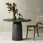 Basilly Charcoal Grey Aluminum Dining Table