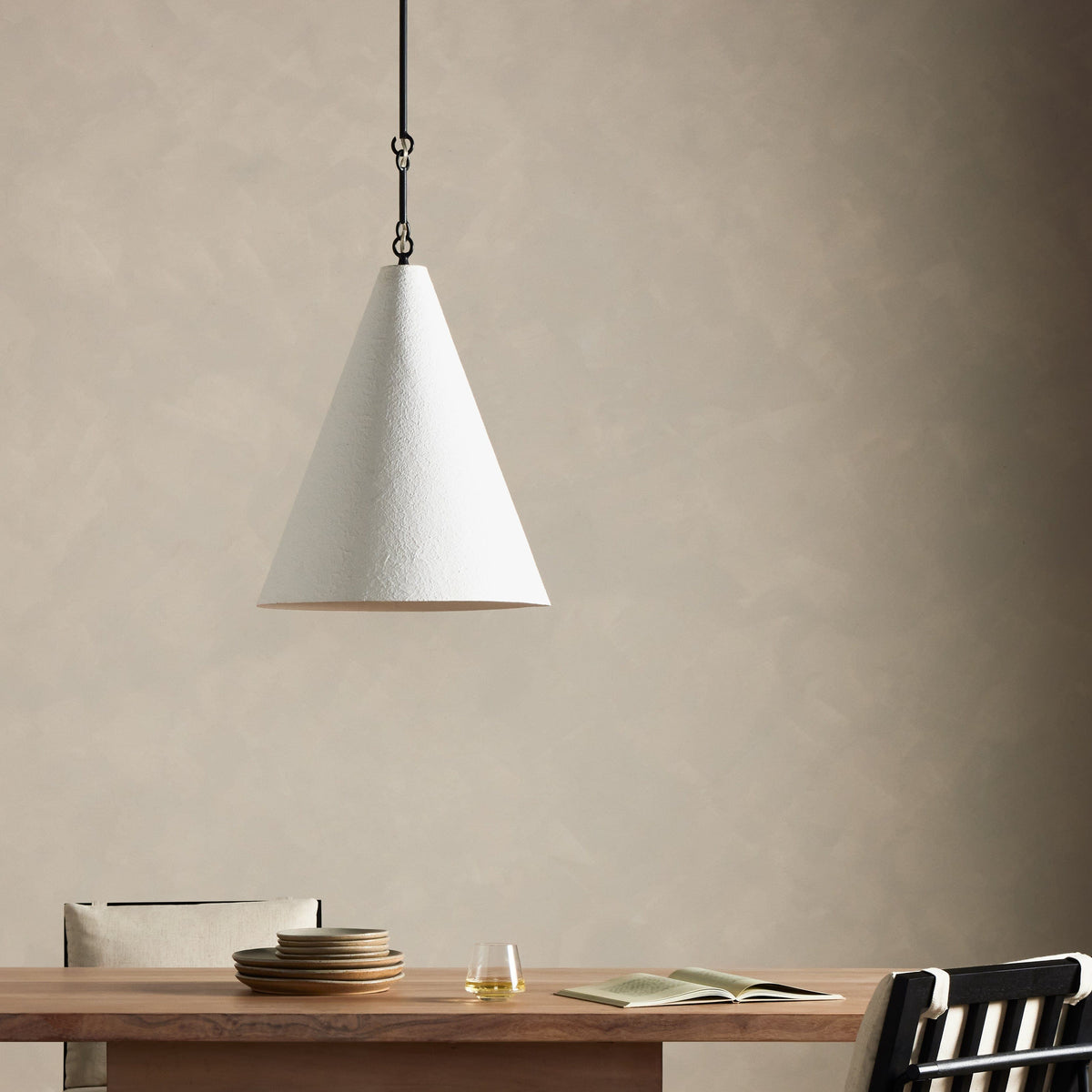 Graham Matte White Plaster Pendant