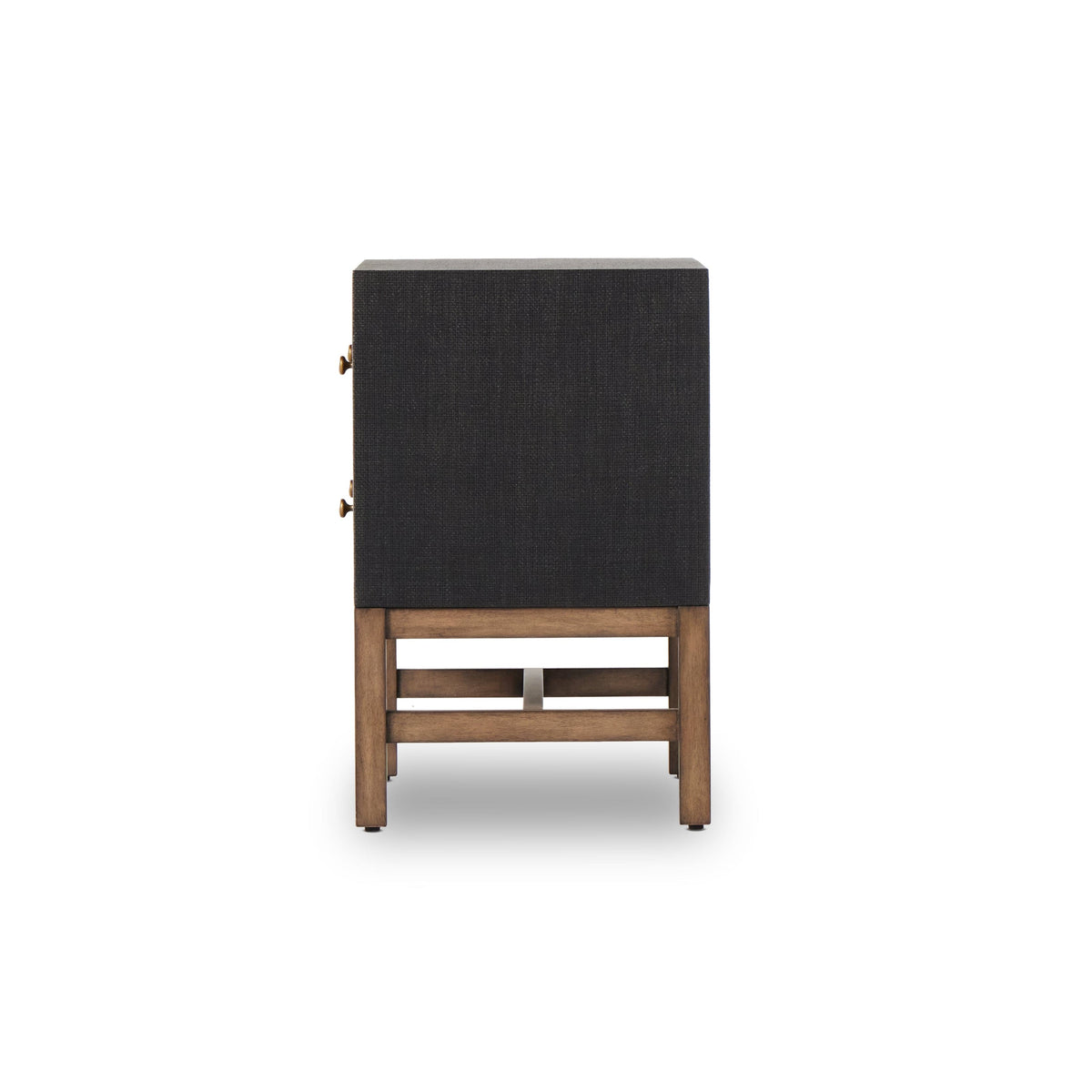 Finn Black Raffia Nightstand