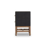 Finn Black Raffia Nightstand