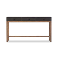 Finn Black Raffia Desk