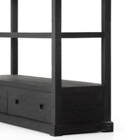 Waylen Black Iron Bookcase