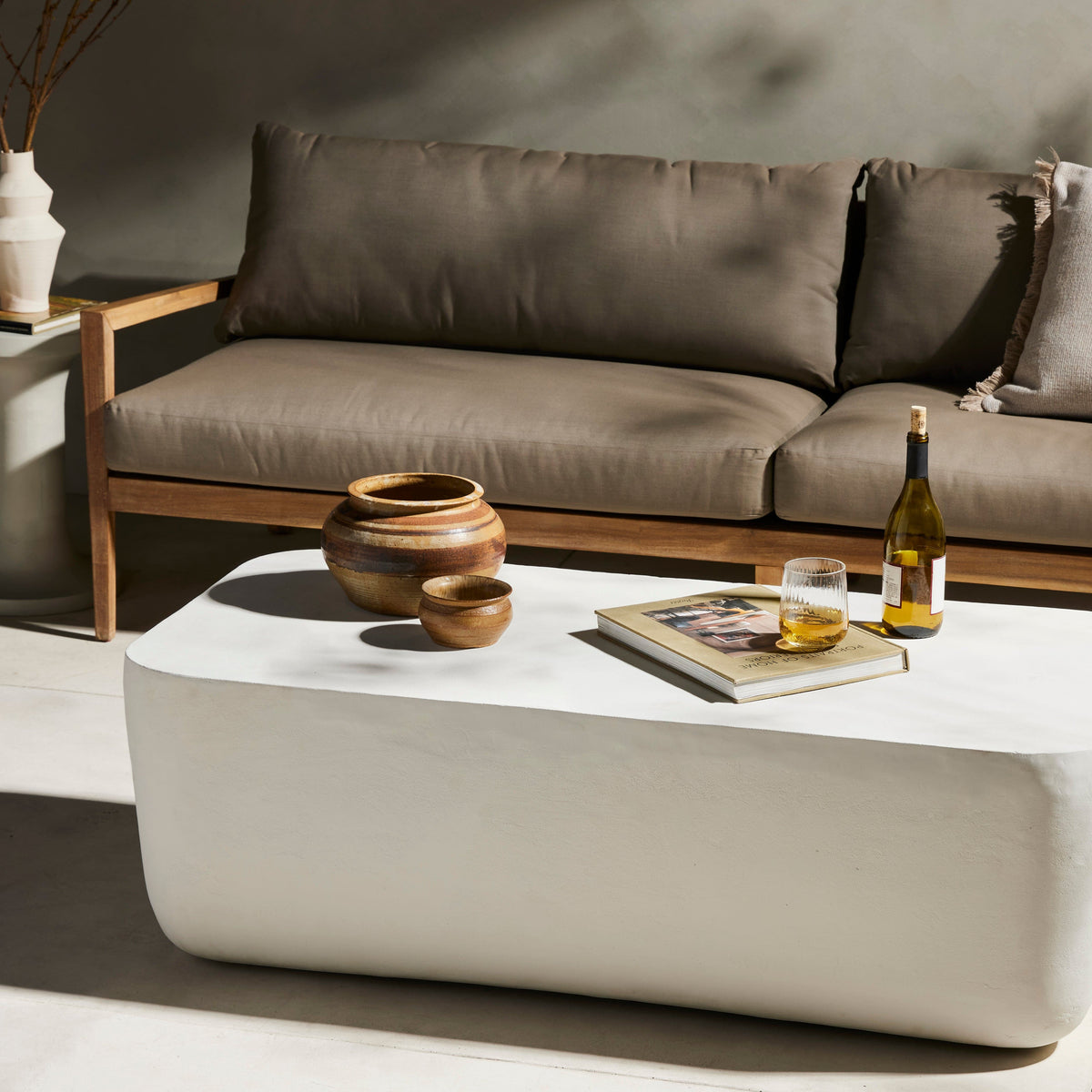 Baxter White Rectangle Coffee Table