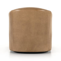 Parrish Taupe Leather Swivel Chair