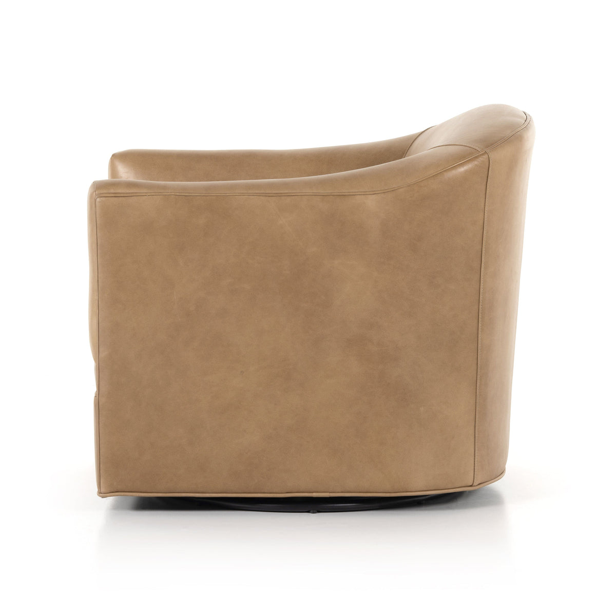 Parrish Taupe Leather Swivel Chair