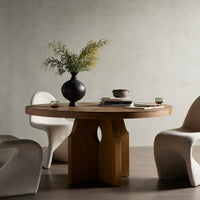 Aldridge Elm Round Dining Table