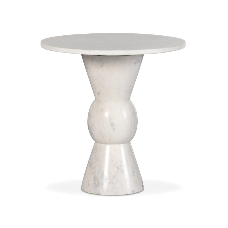 Fawn Polished Marble End Table