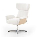 Avelino Ivory Boucle & Leather Desk Chair