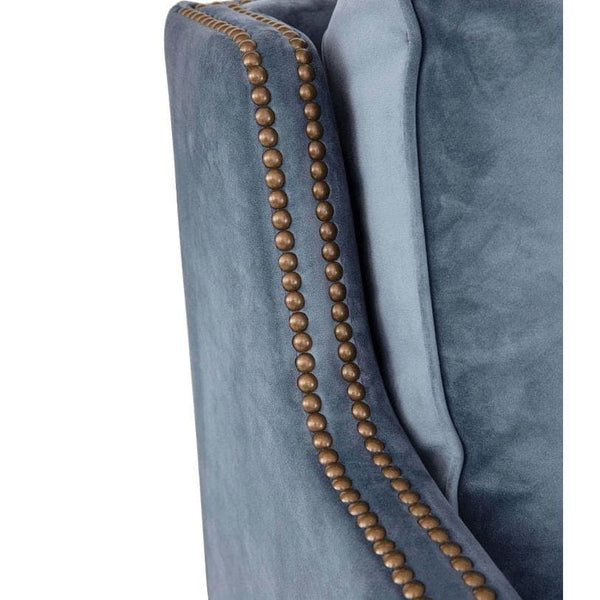 Posh Twilight Blue Velvet Sofa