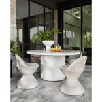 Oscar Round White Concrete Outdoor Dining Table