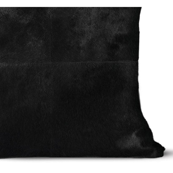 Morgan Hair on Hide Square Pillow Black