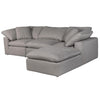 Clay Lounge Modular Sectional Livesmart Fabric Light Grey