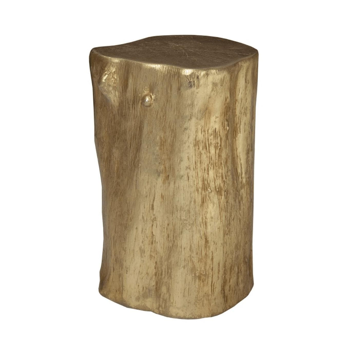 Gold Leaf Log Stool