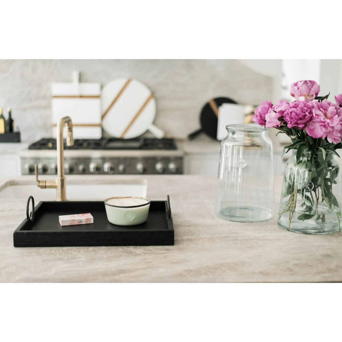 Barcelona Black Rectangle Tray