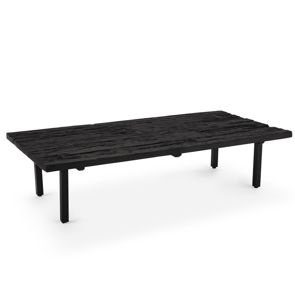 Ash Reclaimed Wood Cocktail Table Black