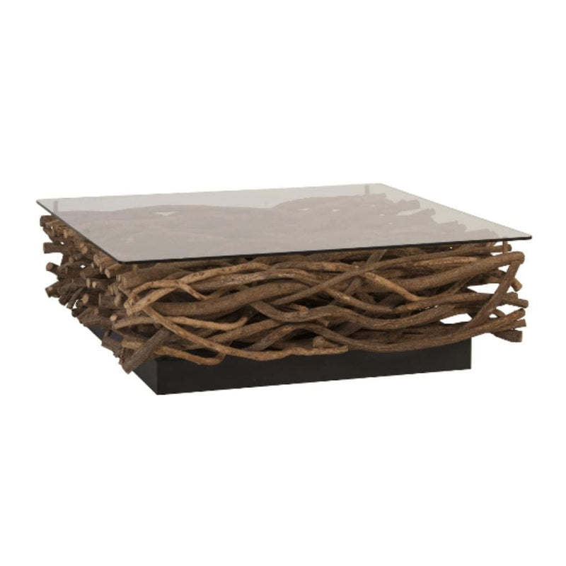 Square Natural Wood Vine Coffee Table