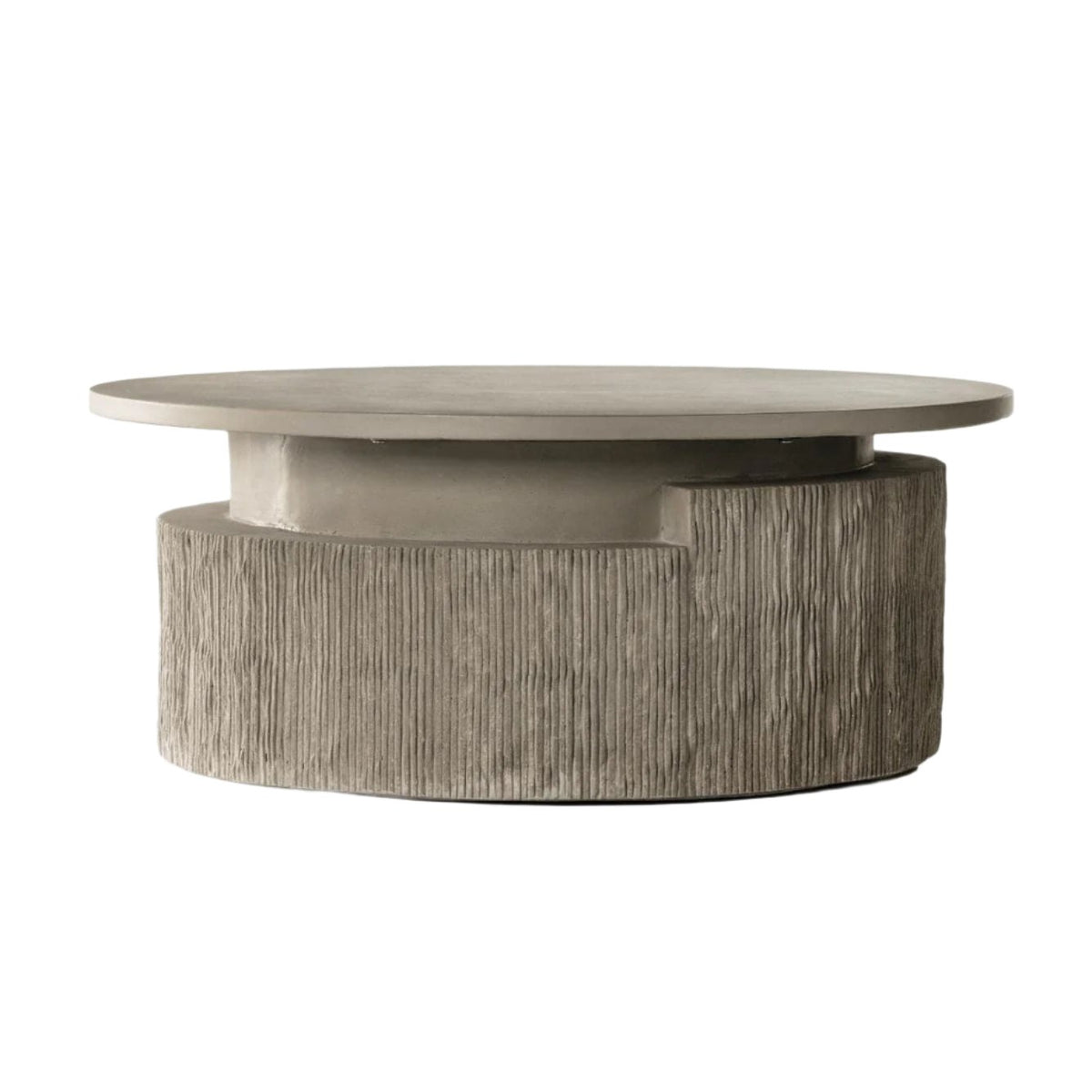 Harlow Textured Concrete Outdoor Coffee Table