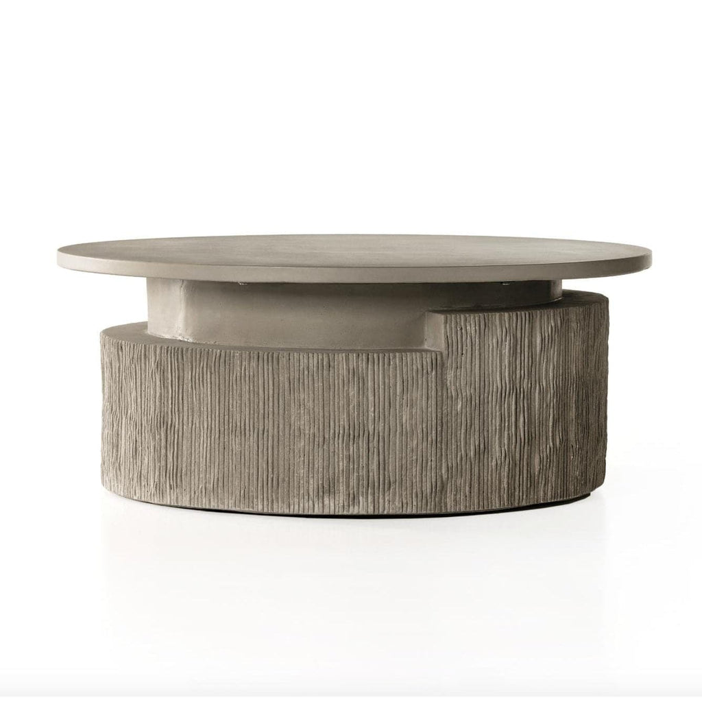 Harlow Textured Concrete Outdoor Coffee Table