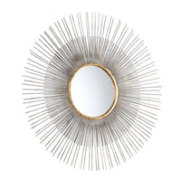 Silver Leaf Sunburst Mirror